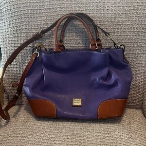 Dooney & Bourke Purple and Brown Satchel
